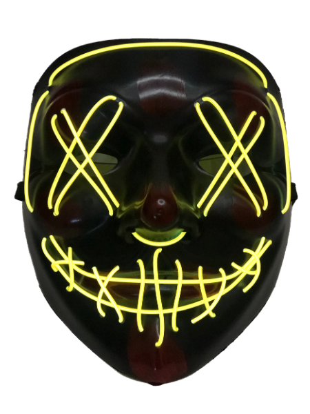 LED Halloween Light Up Purge Mask w/Multiple Light Modes