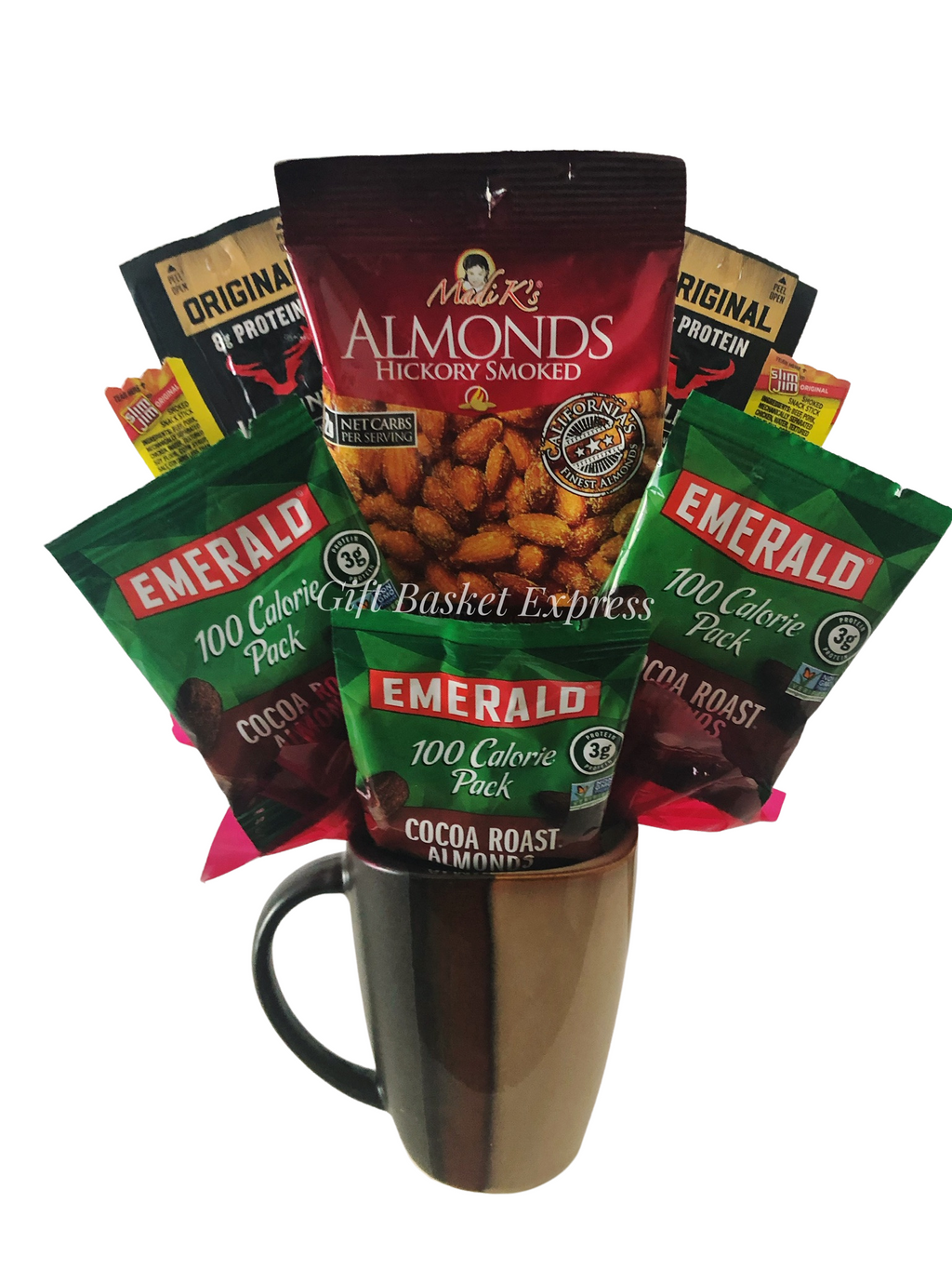 Men Father's Day Snack Bouquet - Nuts Variety & Beef Jerky