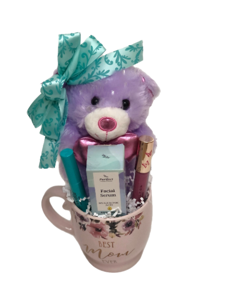 Best Mom Ever Mug Gift Set with #1 Mom Teddy Bear
